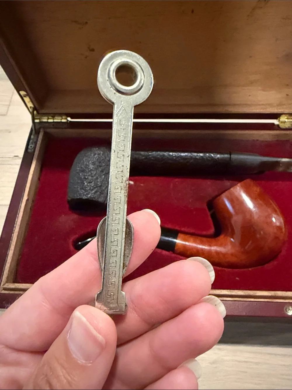 Vintage Aldo Velani Classic Men's Smoking Pipes Gift Set - Brown & Black